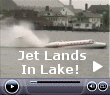 This private jet came in too fast and overshot the runway, right into the local lake.